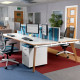 ES Blue Fabric Screen with Aluminum Edge